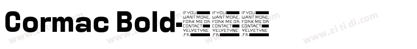 Cormac Bold字体转换